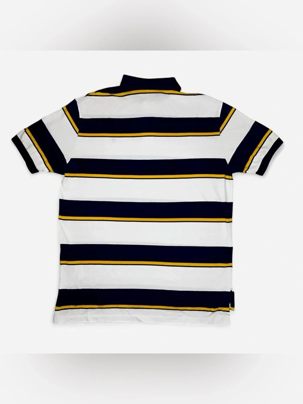 Polo by Ralph Lauren Navy, White & Yellow Striped Men’s Polo.